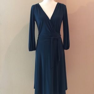 Jones New York Knit Jersey Wrap Dress with Tie