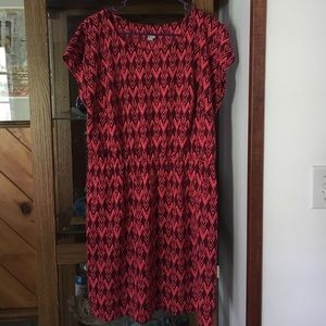 Women's Red Pattern Dress Size XL