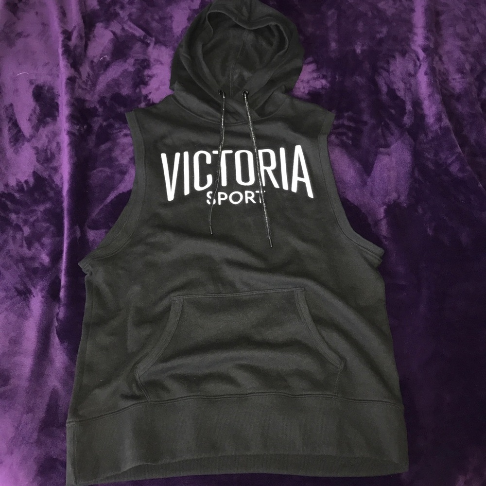 Hoodie Muscle tank with cut out back. NWOT