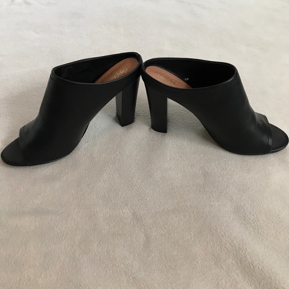 Mossimo Shoes - Mossimo Black Jane Open Toe Mule Chunky Sandals