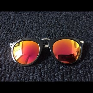 Pink/orange mirrored aviator sunglasses