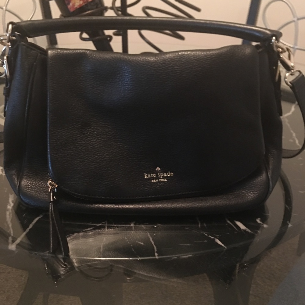 Kate Spade black leather satchel