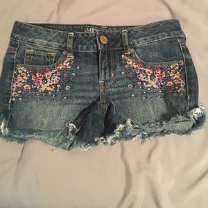 American Eagle Embroidered Shorts