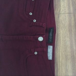 Maroon skinny jeans