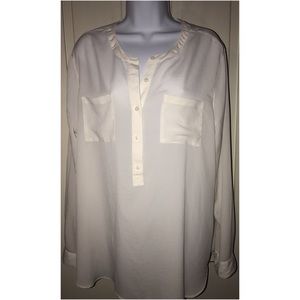 Women's sheer off white shirt