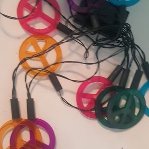 Girls Peace Sign string lights