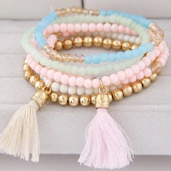Bohemian Candy Color Stackable Elastic Bracelet - Picture 1 of 3