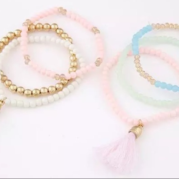 Bohemian Candy Color Stackable Elastic Bracelet - Picture 3 of 3