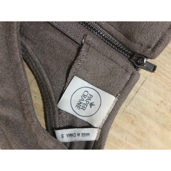 Gray- Tan Suade Top - Picture 3 of 6