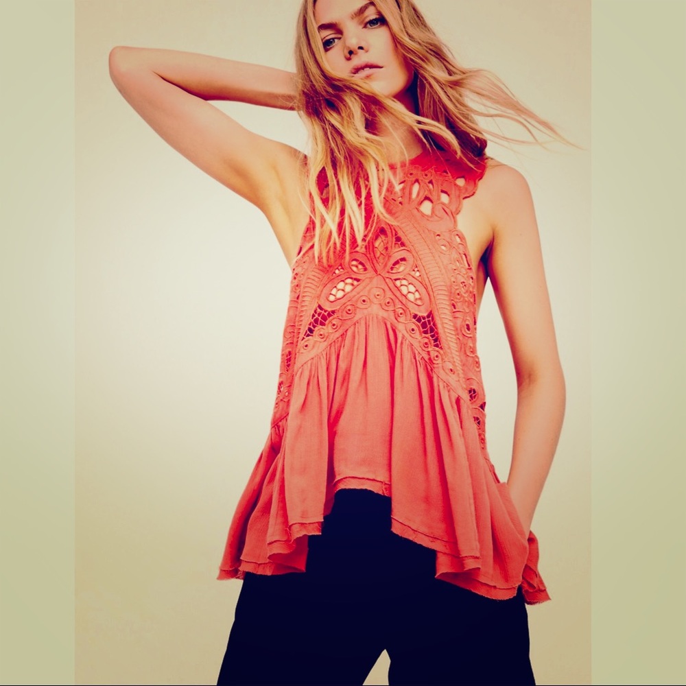 Abbey Lane Top XS in color Papaya Free People