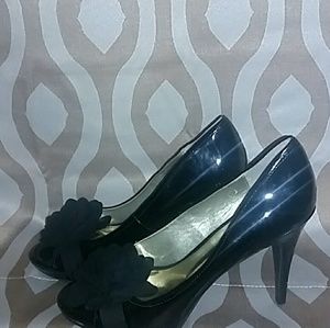 Black Rose peep toe heels by Carlos Santana