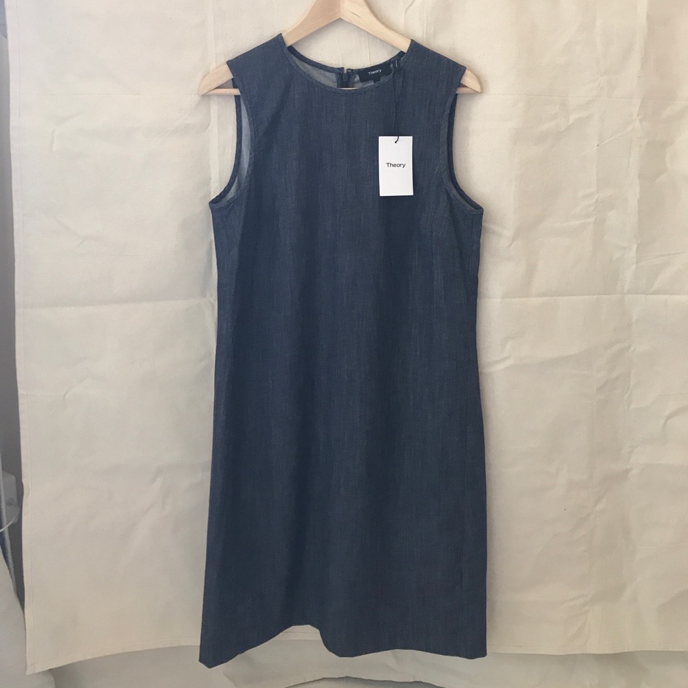Theory sleeveless dress - indigo blue