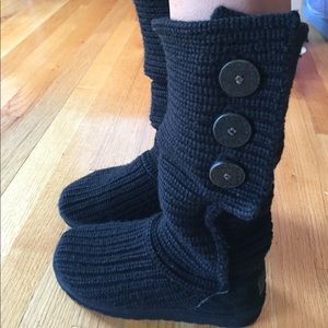 Black Knit Ugg Boots