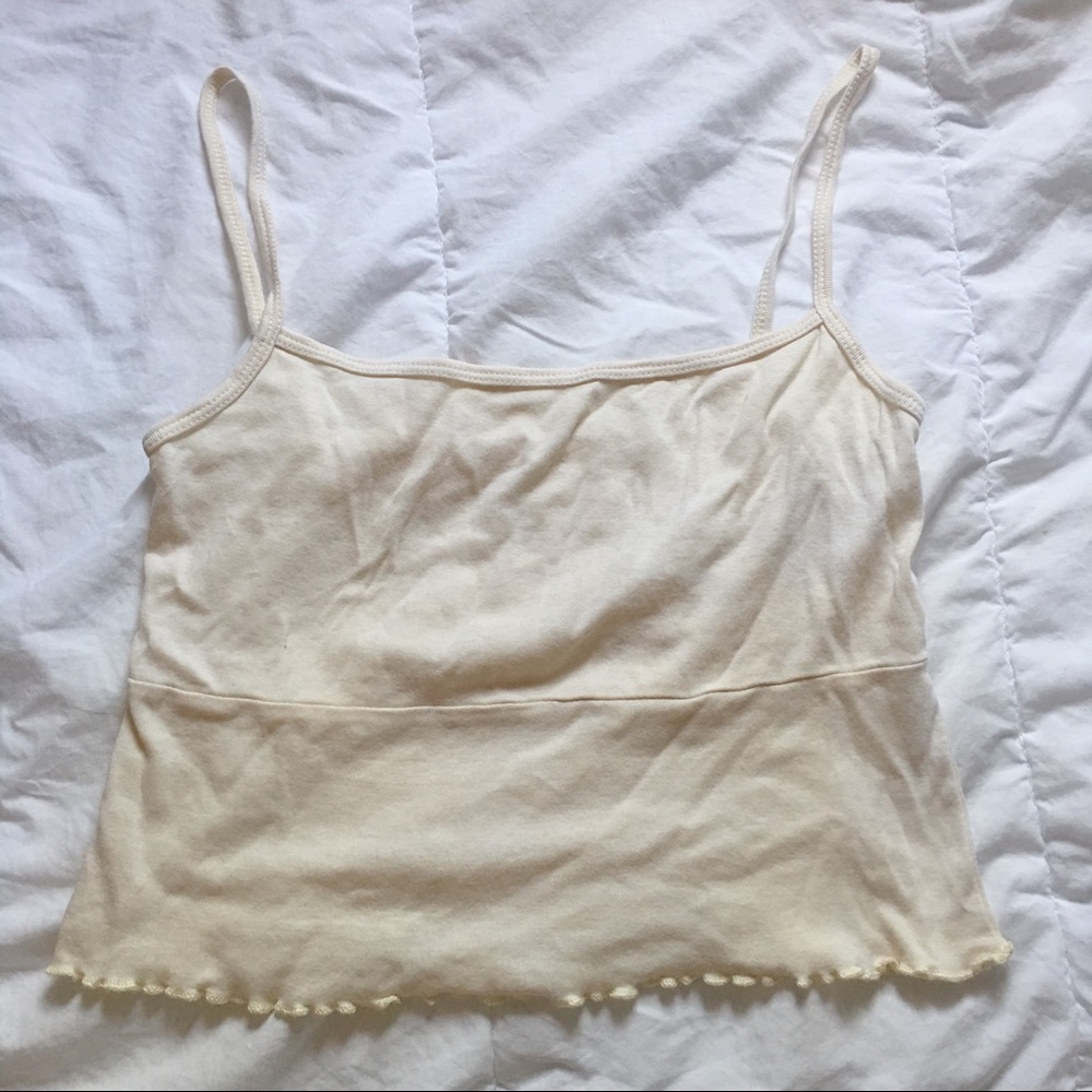 Brandy Melville yellow alani tank.