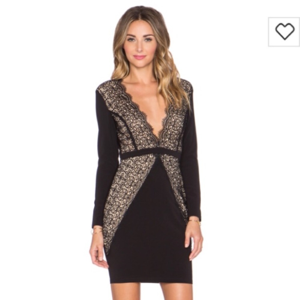 NWT MISCHA Collection Paulina Lace Black Dress