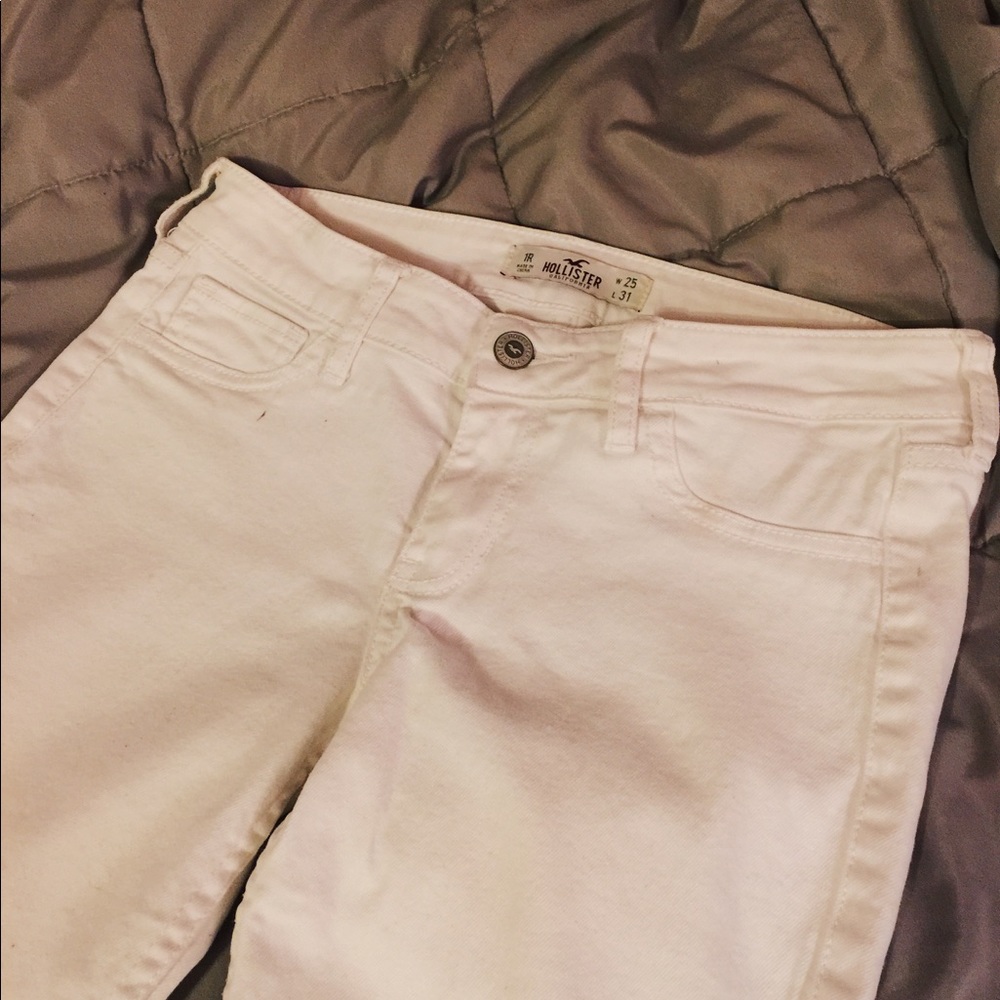 White Hollister Skinny Jeans