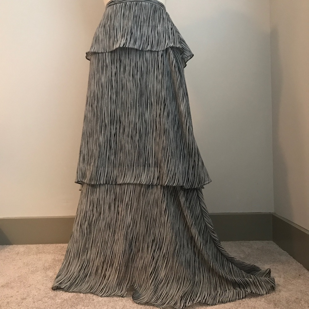 RARE Yeohlee Floor Length Skirt w/ B&W Pattern