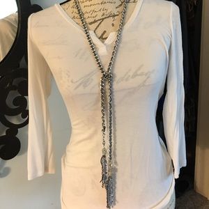 Blue tassel necklace