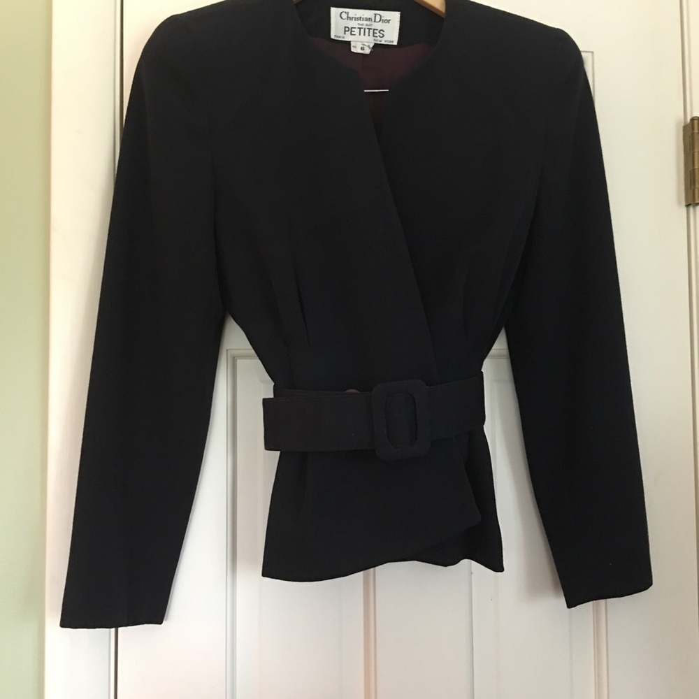 Christian Dior Petites Navy Suit