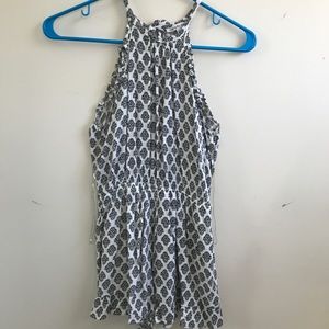 Tribal high neck romper