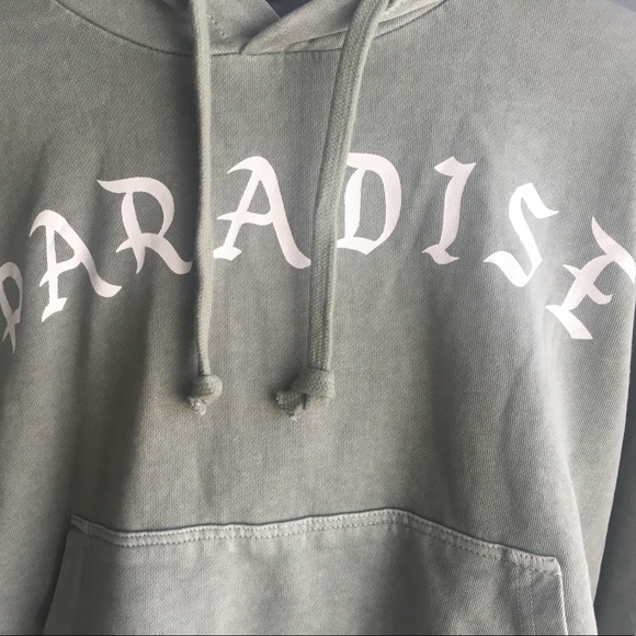 BNWT Forever 21 S SeaFoam Green PARADISE Hoodie - Picture 2 of 4