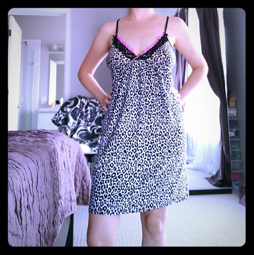 Leopard print nightgown