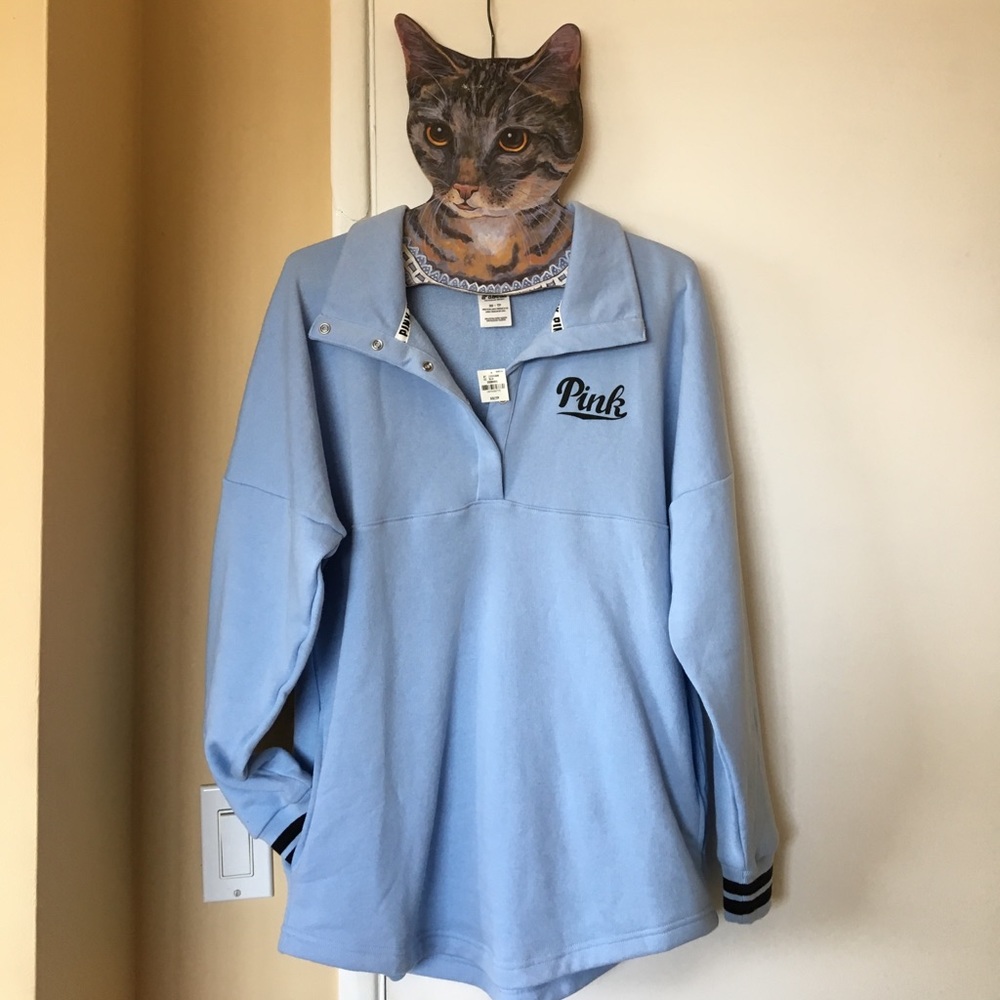 PINK Victoria's Secret blue pullover sweater