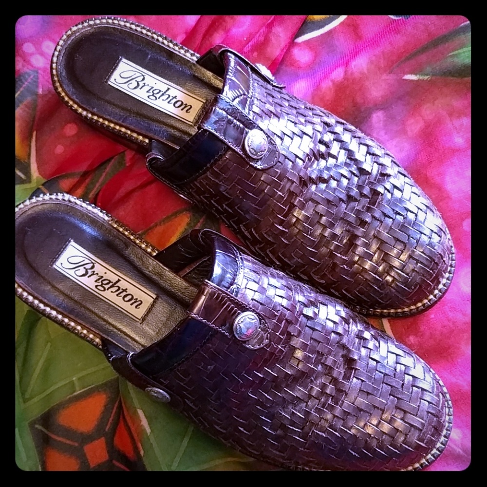 Brighton woven leather slip-ons size 9N