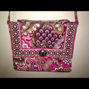 Vera Bradley Attache  Messenger Style Bag Paisley.