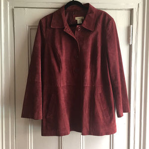 Terracotta Suede Leather Jacket 1x by Travel Smith