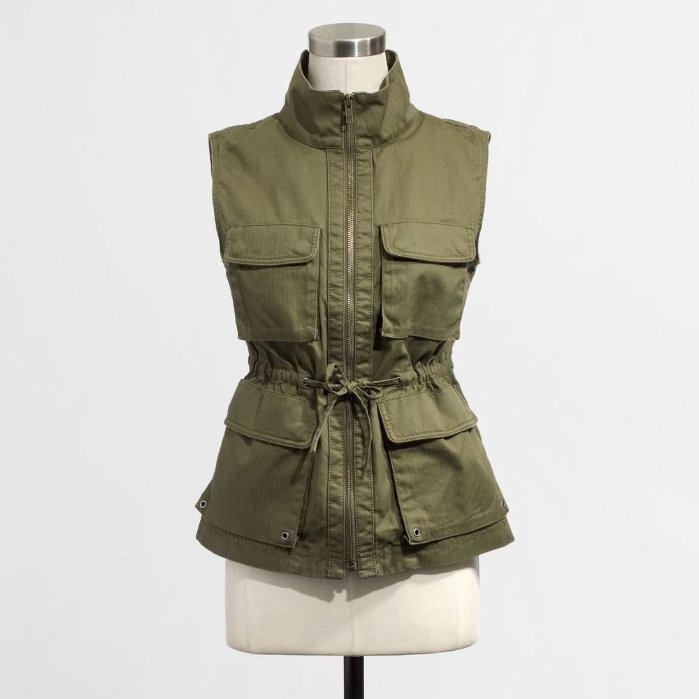 J. Crew Factory Green Utility Vest