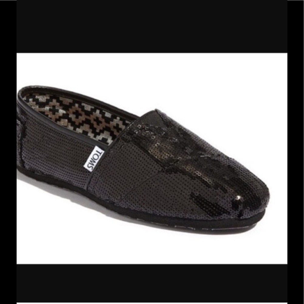 Black sequin TOMS!