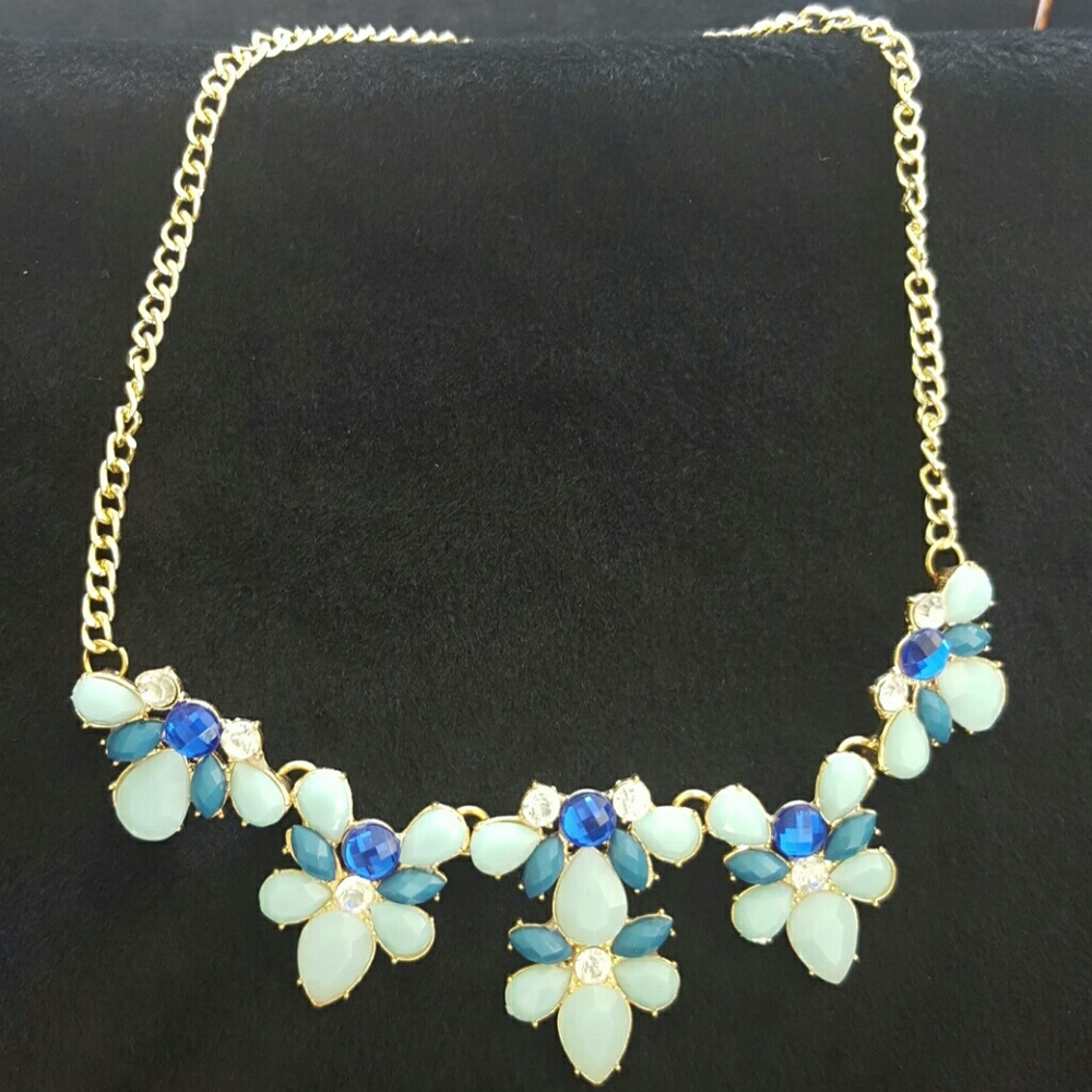 Blue and gold necklace never worn