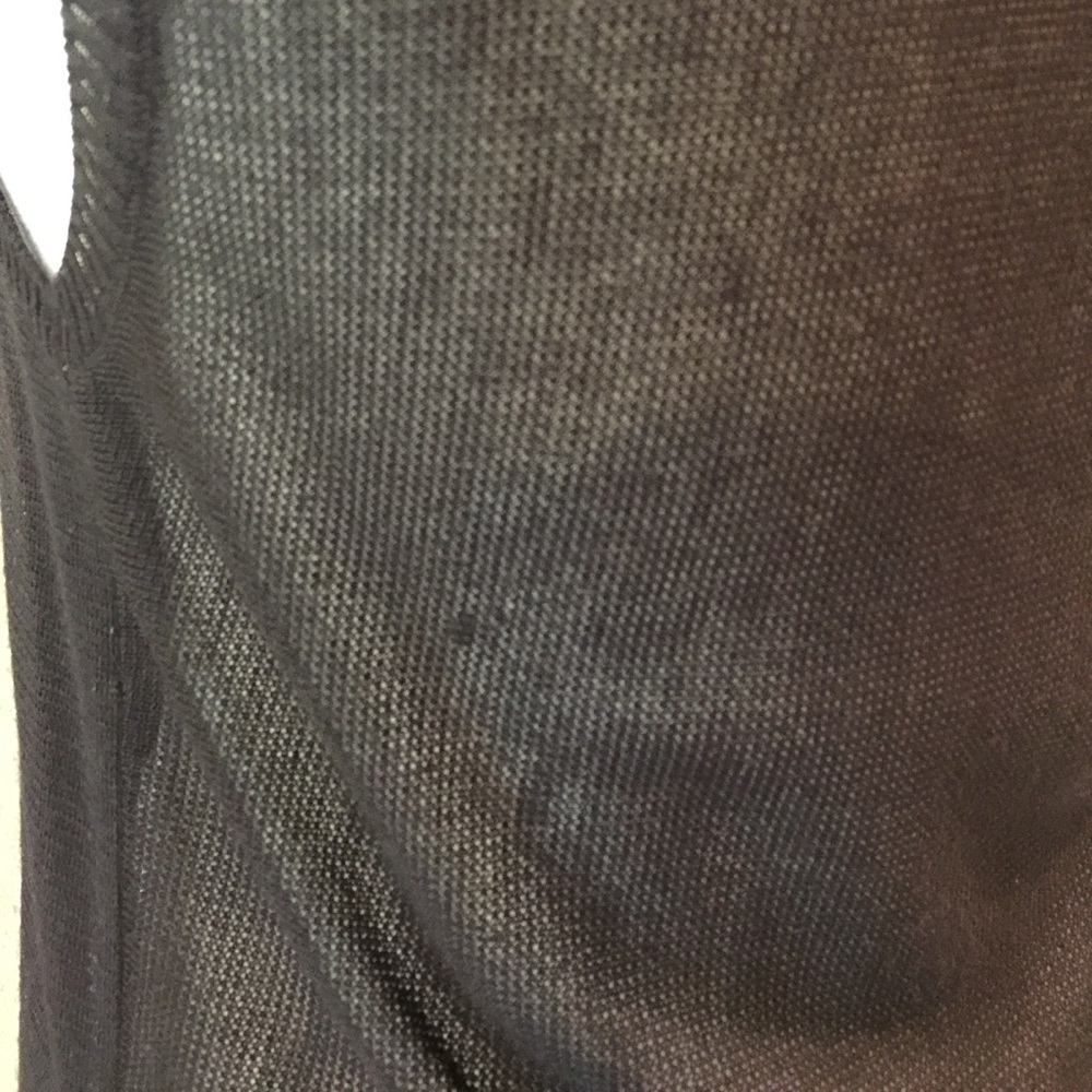 Black Knit Sleeveless Open Long Cardigan / Vest - Picture 6 of 6