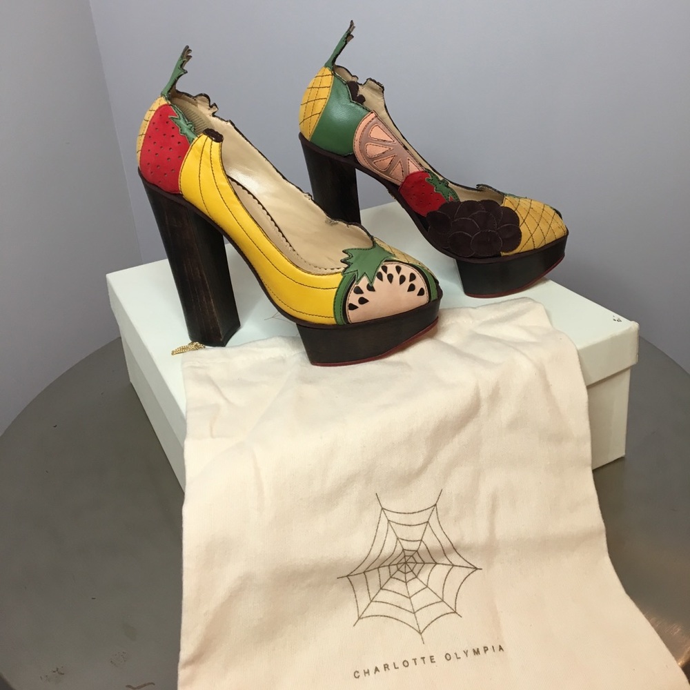 Charlotte olympia bimb platform shoes 8in. Heel