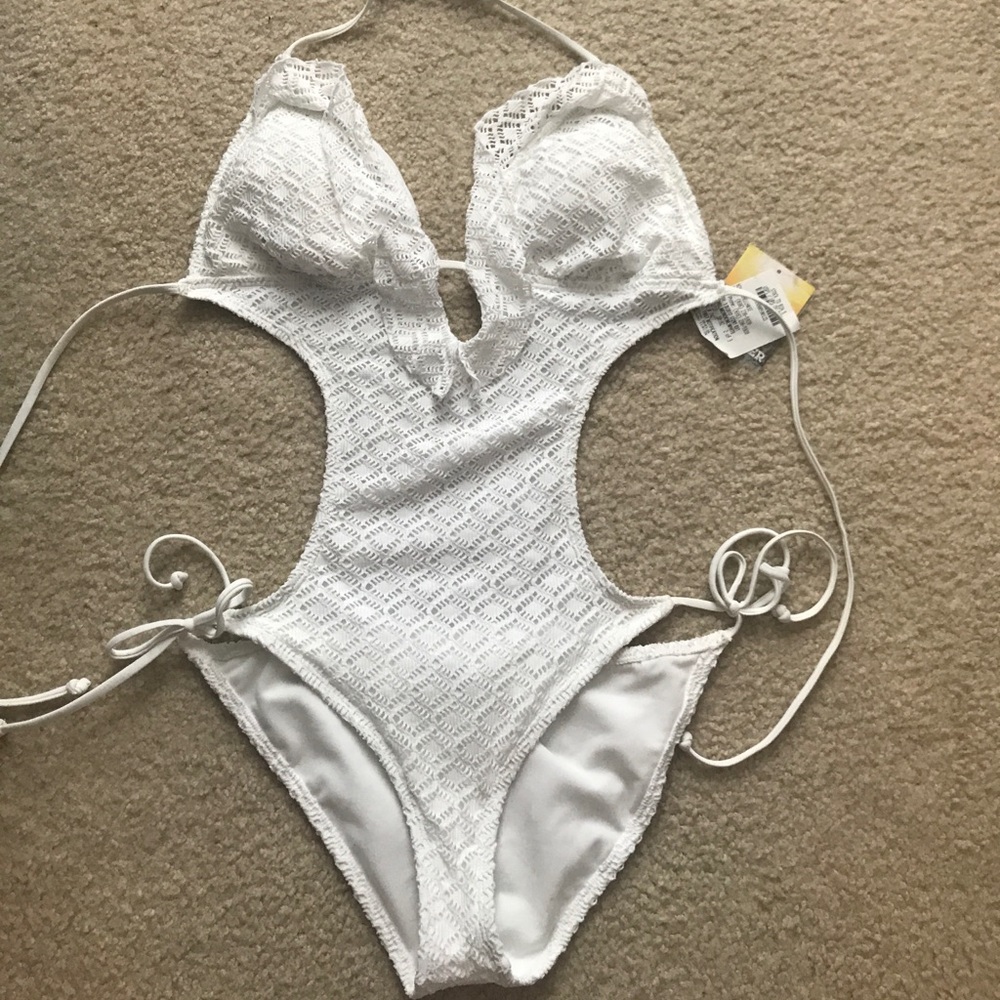 White one piece swimsuit