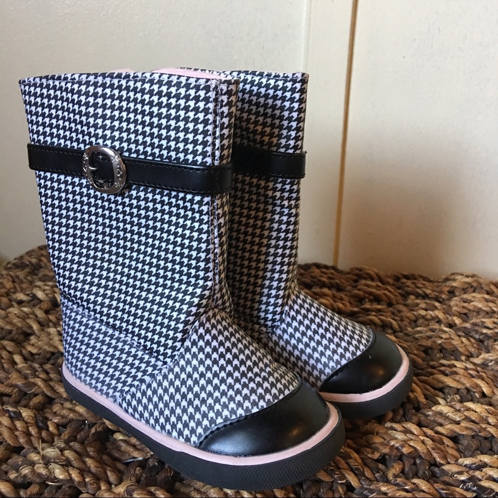 Toddler Girl Houndstooth Boots