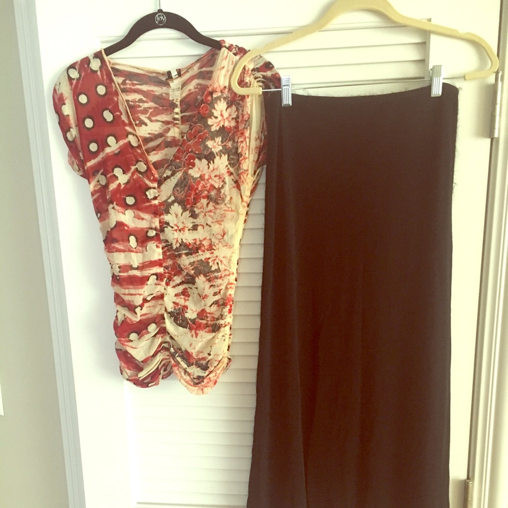 Jean Paul Gaultier beautiful top and skirt