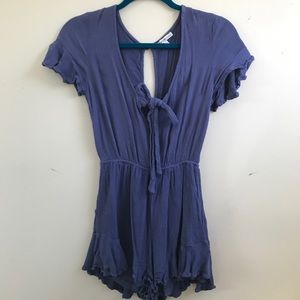 Front tie romper