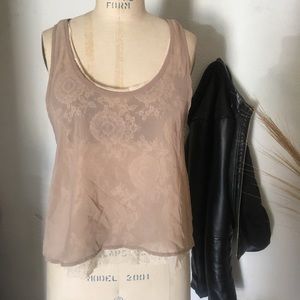 Layered Lily Lace Chiffon Tank! ⚜️👠