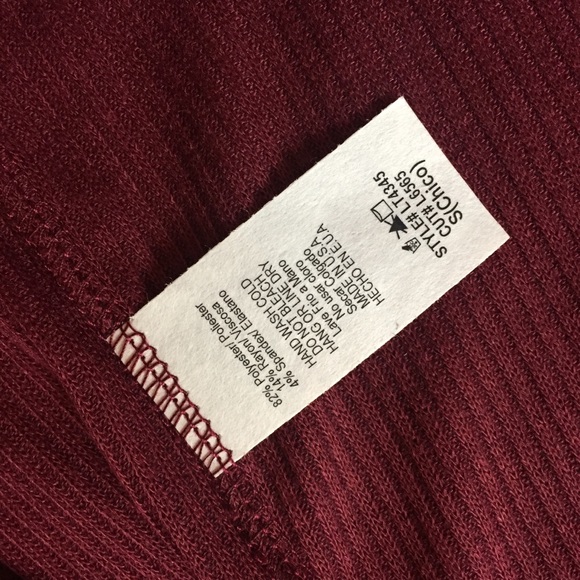 Last 2! M-L Burgundy Open Front Cardigan - Picture 6 of 8