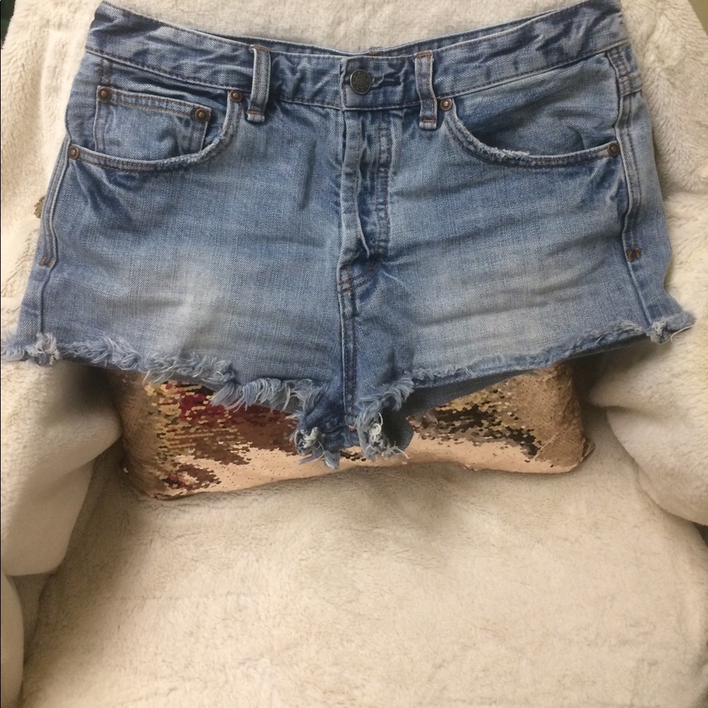 Free People denim shorts