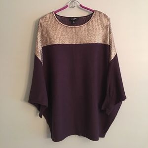 Eggplant and gold batwing🦇sweater
