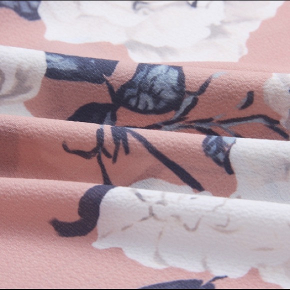 B2G1♦️Boho Floral Off Shoulder Maxi Dress Pink - Picture 6 of 6