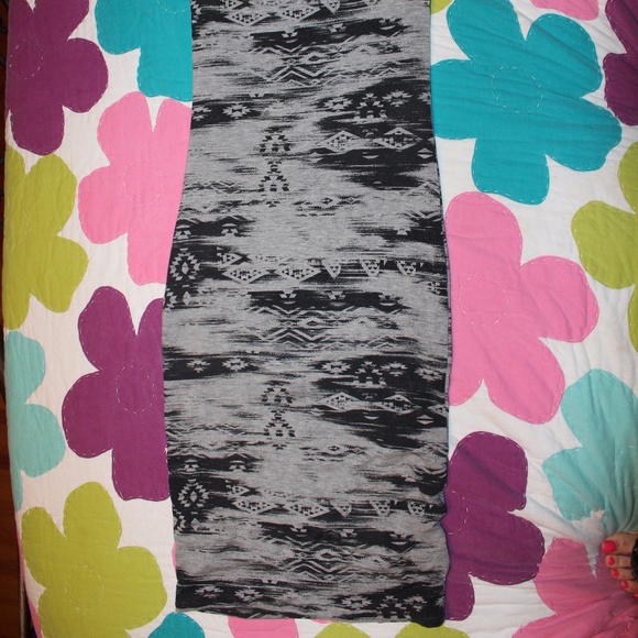 Gray and Black Body Con Midi Dress - Picture 2 of 4