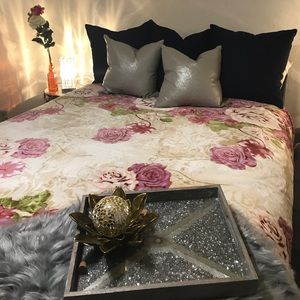 Pink soft Floral blanket