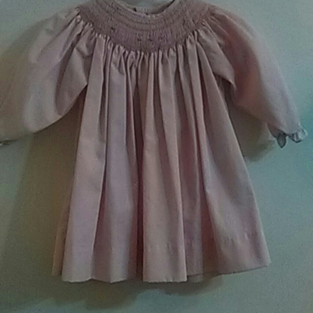 Smocked pink dress