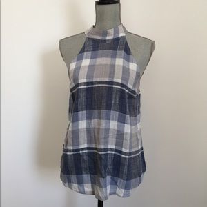 ✨Anthropologie✨Cloth&Stone✨ plaid halter top Sz S