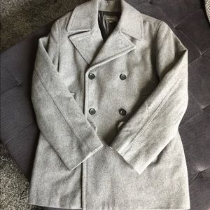 Men's Medium Gray Peacoat, Merona brand.