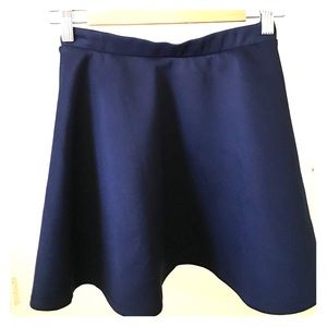Navy blue A-line skirt